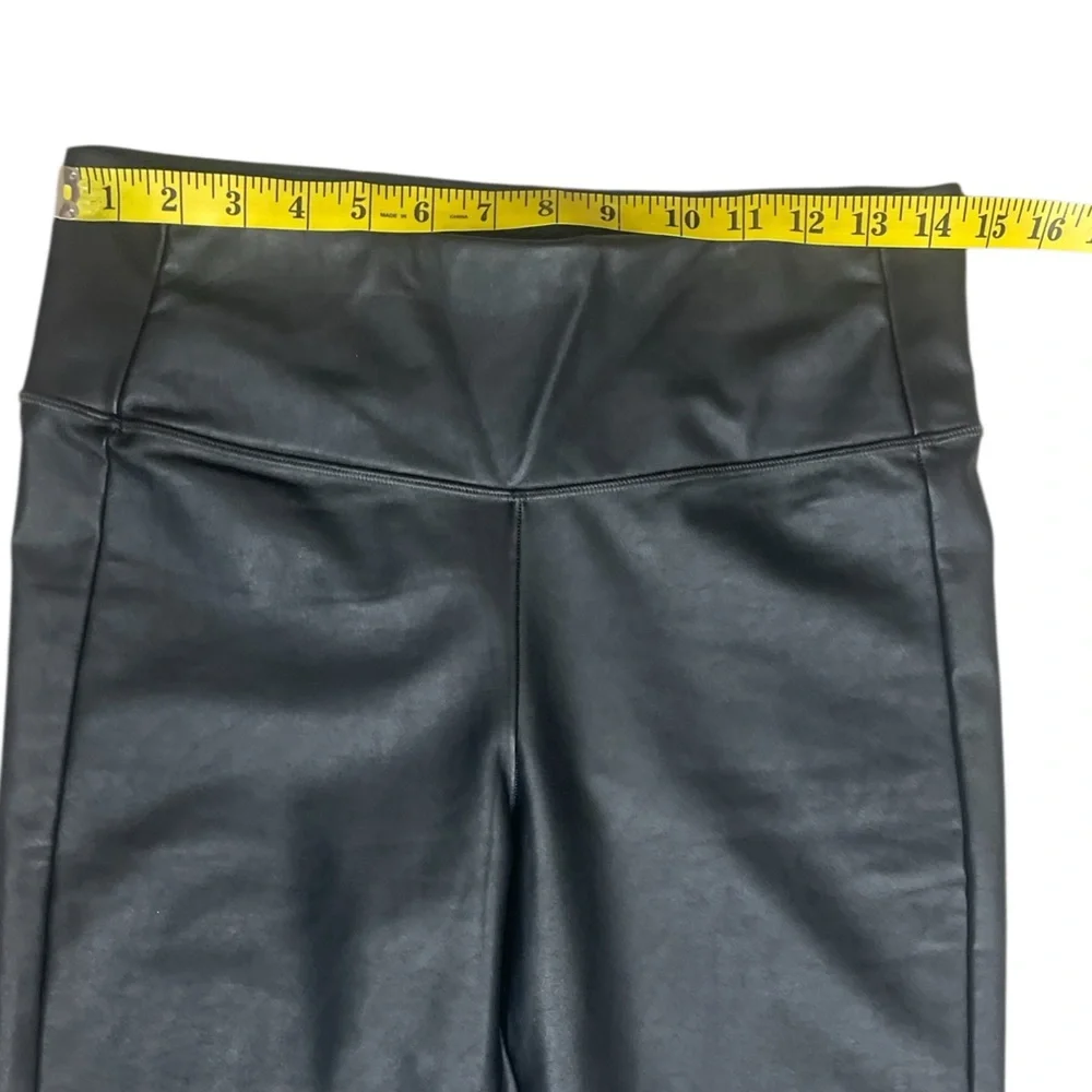 Athleta “All Over Gleam” Black Faux Leather  Leggings (N-1)